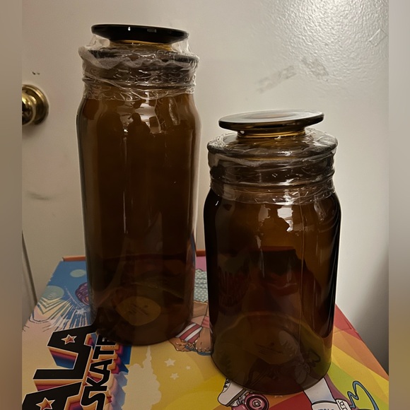 Hearth and Hand with Magnolia Other - Hearth and Hand Amber bath storage canister jars